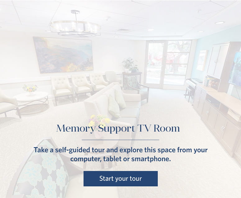 Memory Support TV Room virtual tour. 