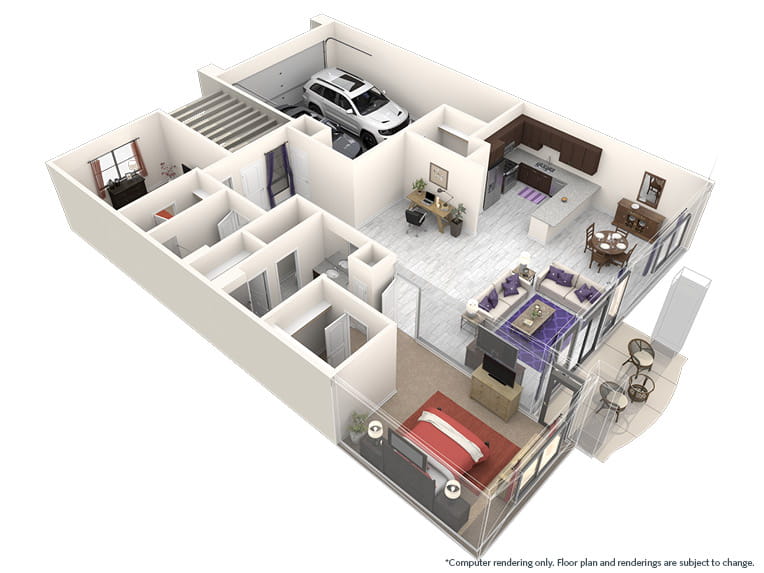 Trovita - 1706 square feet - 2 Bed, 2 Bath + Den