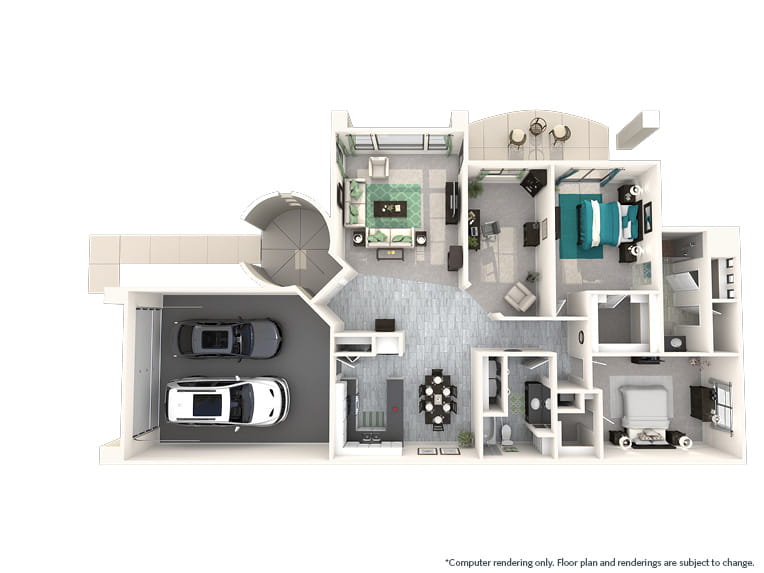 Halliana - 1713 square feet - 2 Bed, 2 Bath + Den
