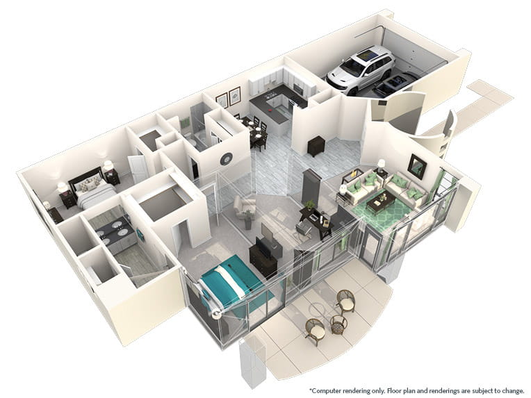 Halliana - 1713 square feet - 2 Bed, 2 Bath + Den