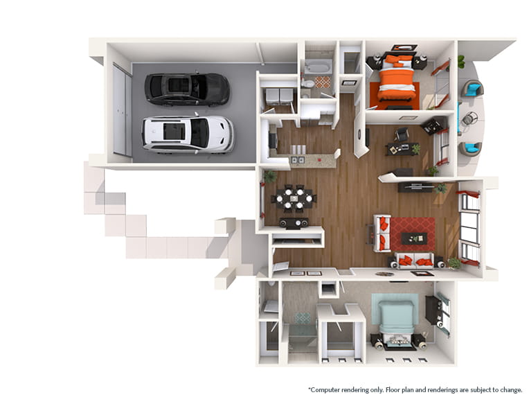 Sonoran - 1711 square feet - 2 Bed, 2 Bath + Den