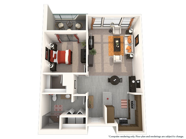 Acacia - 872 square feet - 1 Bed, 1 Bath