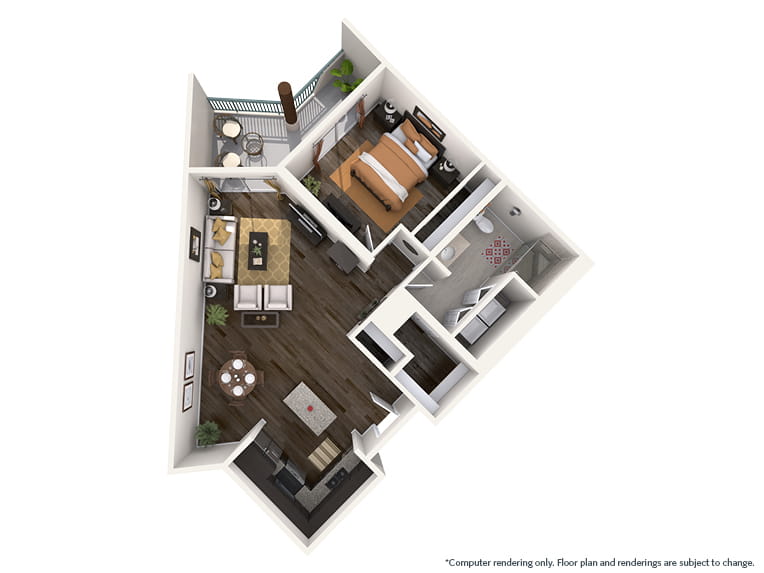 Ocotillo - 895 square feet - 1 Bed, 1 Bath