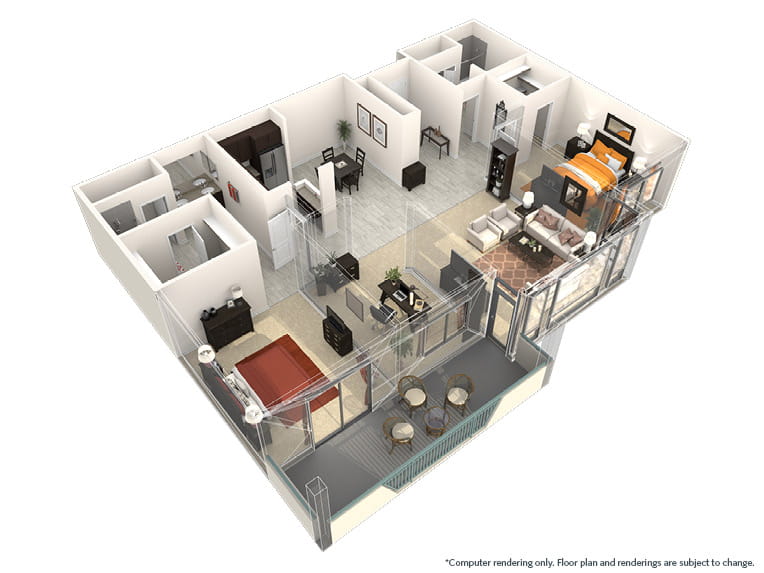 Nandina - 1726 square feet - 2 Bed, 2 Bath + Den