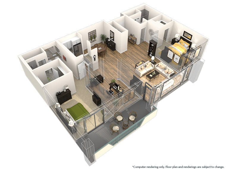 Cholla - 1817 square feet - 2 Bed, 2 Bath + Den