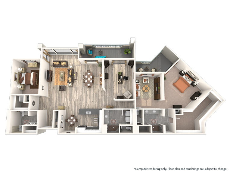 Carissa - 2587 square feet - 2 Bed, 3 Bath + Den