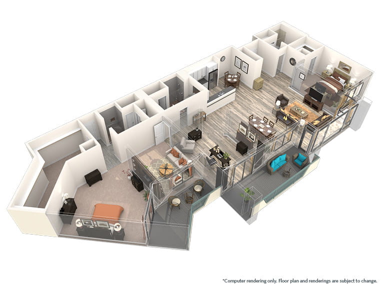 Carissa - 2587 square feet - 2 Bed, 3 Bath + Den