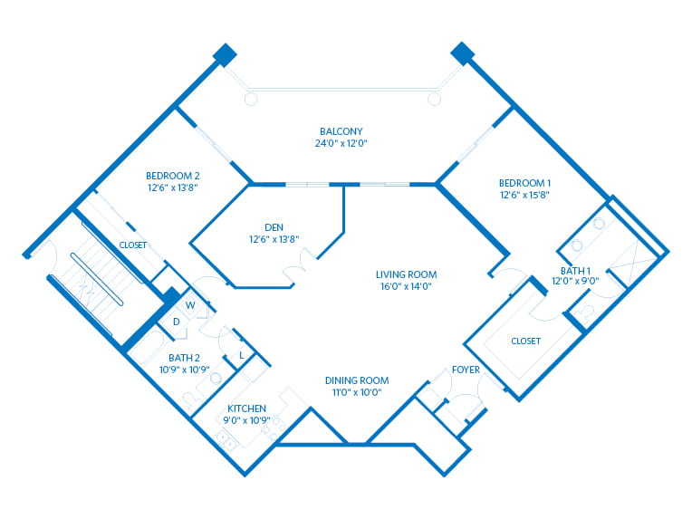 Oleander SW - 1829 square feet - 2 Bed, 2 Bath + Den