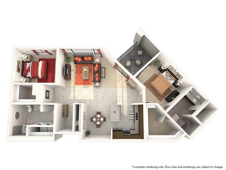 Wisteria - 1465 square feet - 2 Bed, 2 Bath