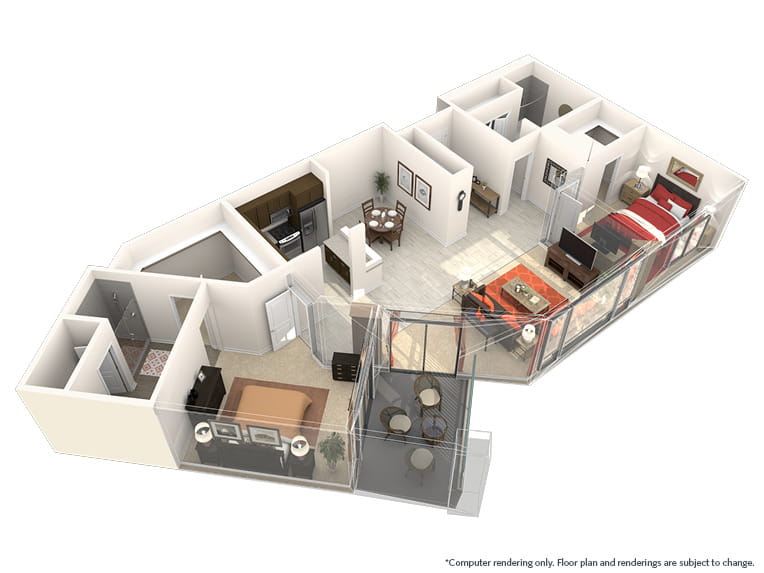 Wisteria - 1465 square feet - 2 Bed, 2 Bath