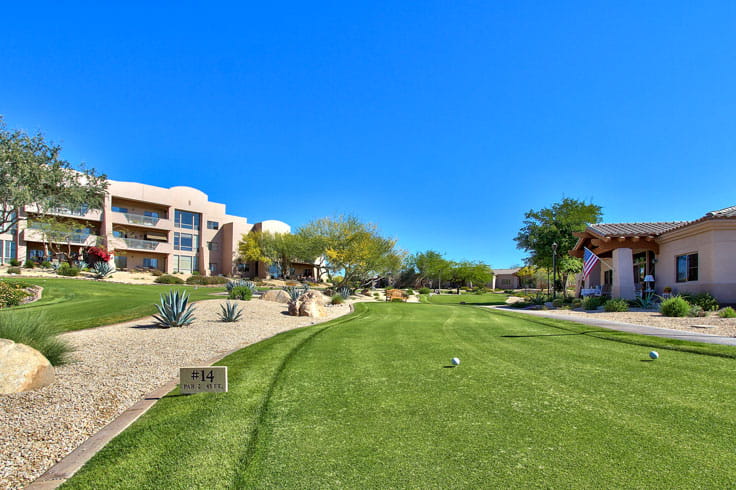 The putting course at Vi at Grayhawk