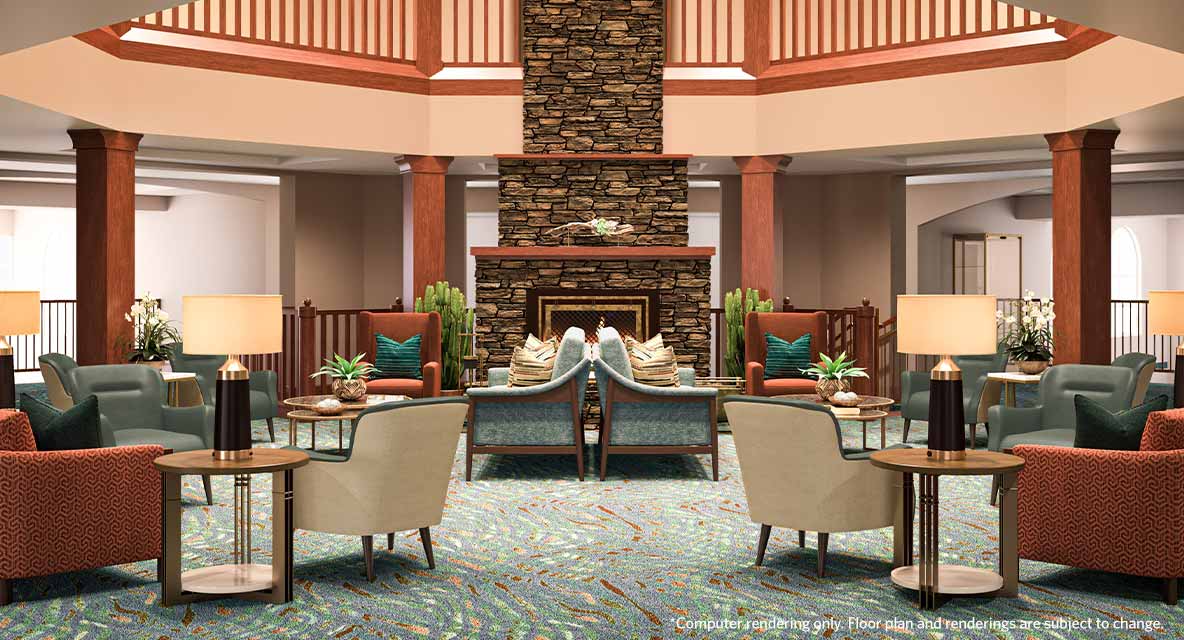 Vi at Grayhawk lobby. 