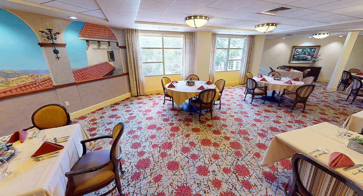 Assisted Living Dining Room virtual tour. 