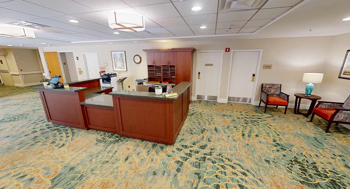 Care Center Lobby virtual tour. 
