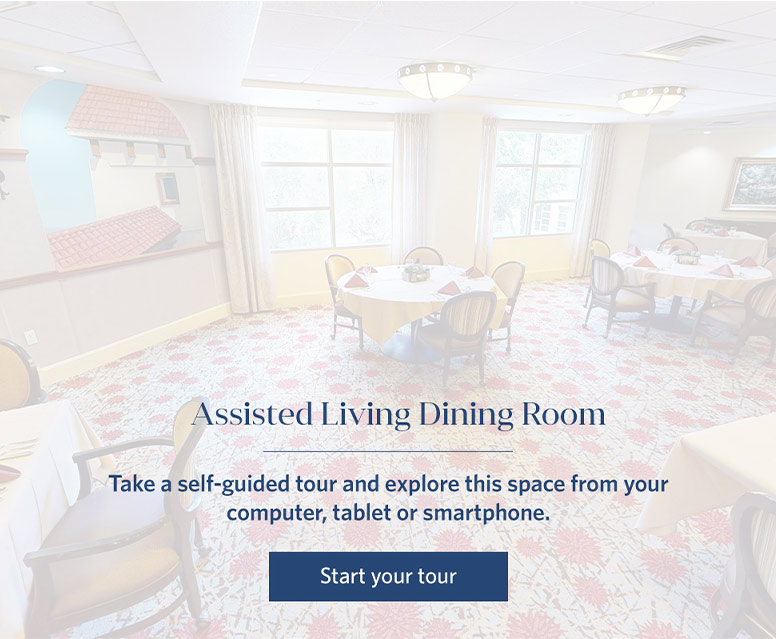 Assisted Living Dining Room virtual tour. 