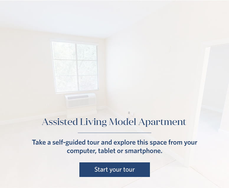 Assisted Living Model Apartment virtual tour. 