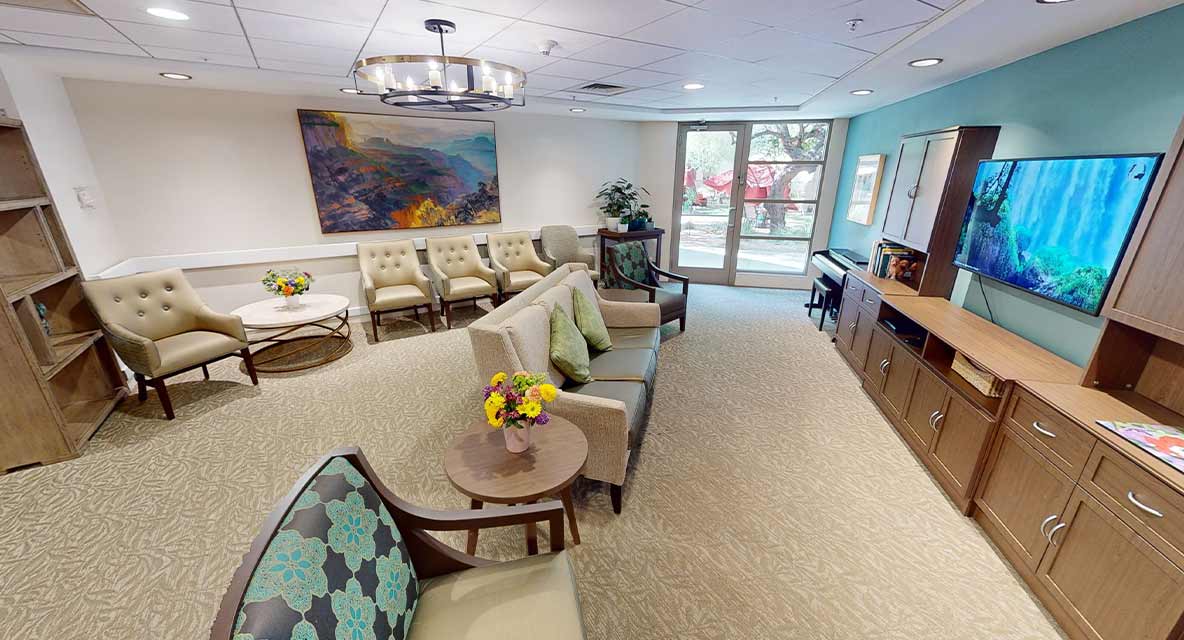 Memory Support TV Room virtual tour. 