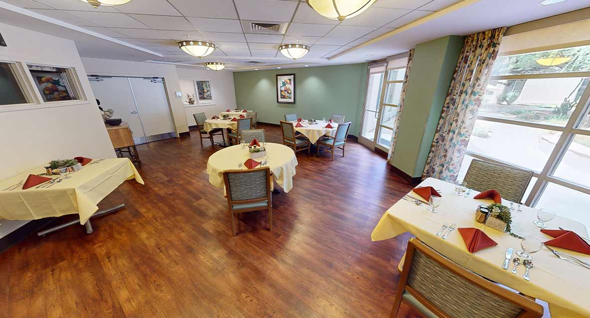 Skilled Nursing Dining Room virtual tour. 