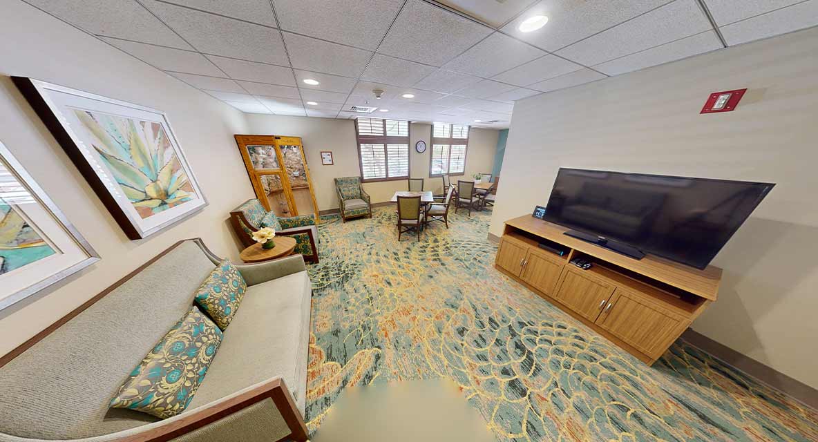 Skilled Nursing Recreational Room virtual tour. 