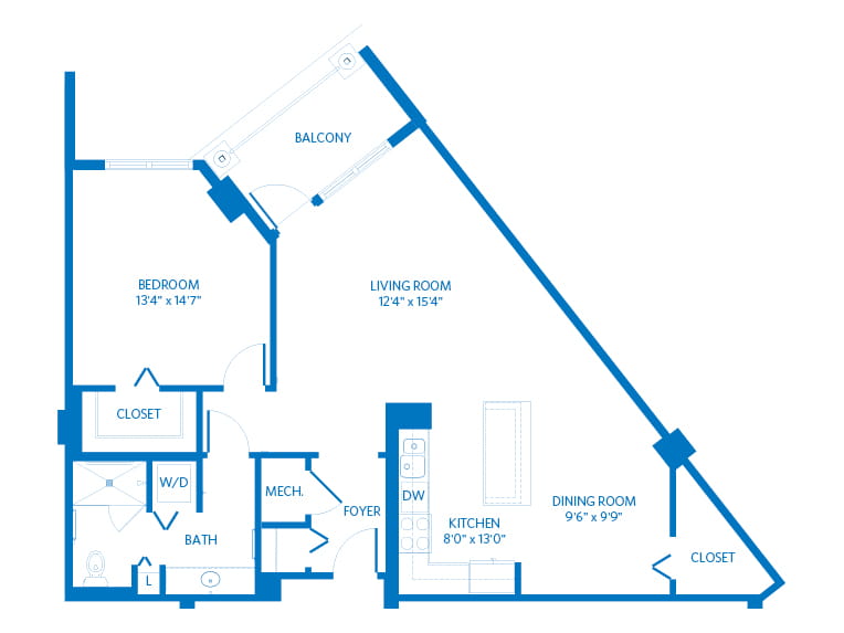 Pisa - 1097 square feet - 1 Bed, 1 Bath