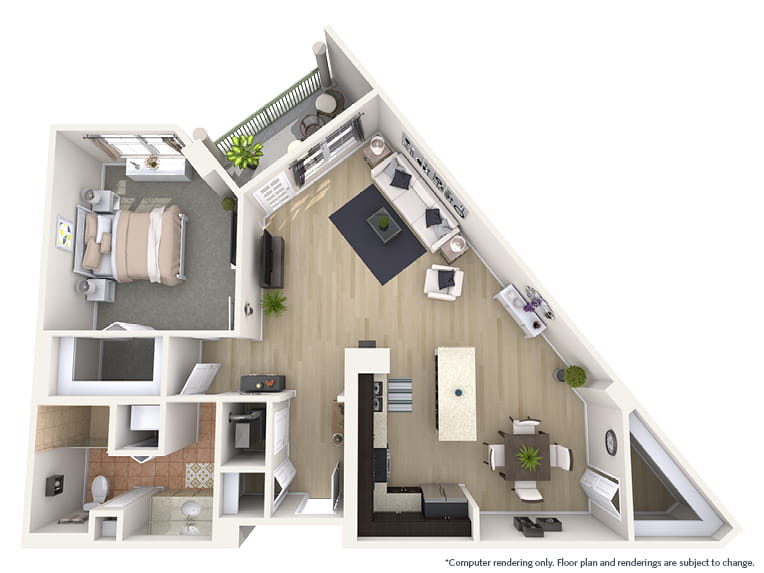 Pisa - 1097 square feet - 1 Bed, 1 Bath