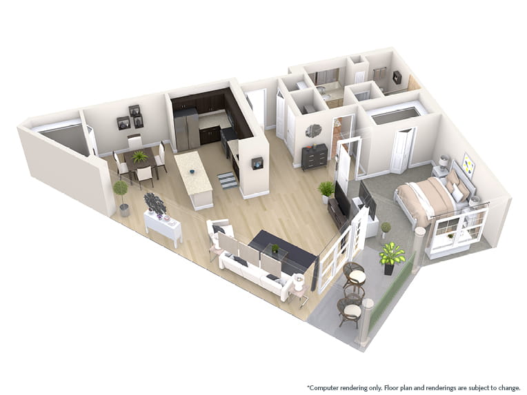 Pisa - 1097 square feet - 1 Bed, 1 Bath