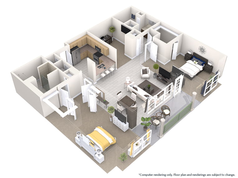 Siena - 1742 square feet - 2 Bed, 2 Bath + Den