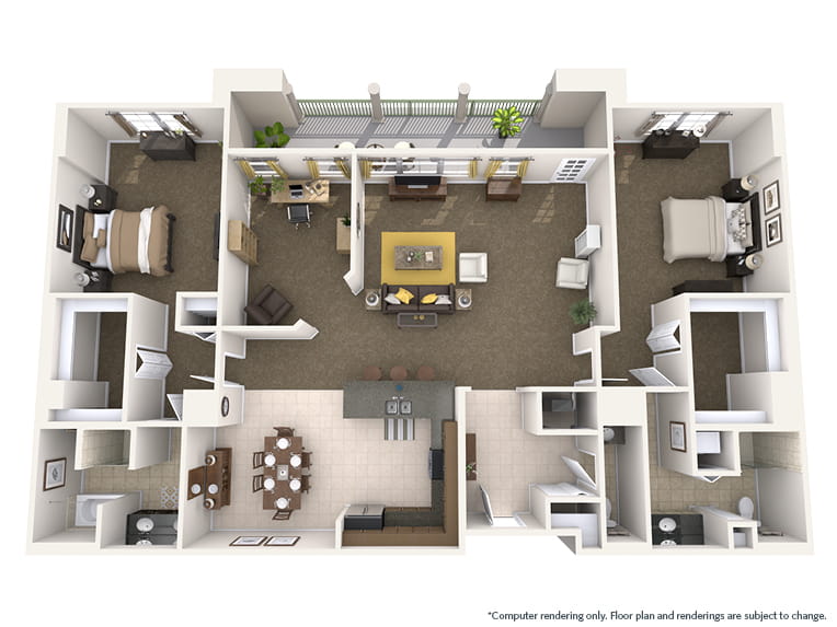 Torino - 2195 square feet - 2 Bed, 2 Bath + Den