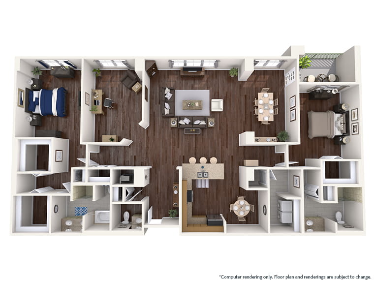 Salerno - 2433 square feet - 2 Bed, 2 Bath + Den