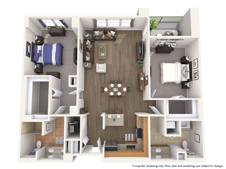Firenza - 1491 square feet - 2 Bed, 2 Bath