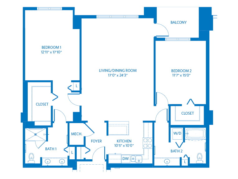 Firenza A - 1516 square feet - 2 Bed, 2 Bath