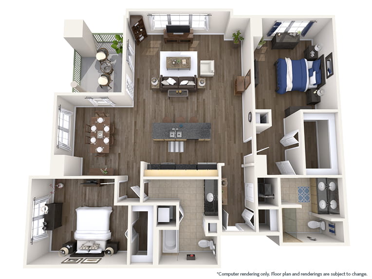 Portofino - 1601 square feet - 2 Bed, 2 Bath