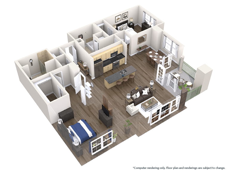 Portofino - 1601 square feet - 2 Bed, 2 Bath