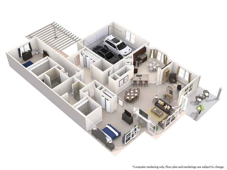 Villa Toscana - 2274 square feet - 2 Bed, 2.5 Bath + Den