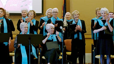 Vi Tones, Vi at Silverstone’s community choir Vi Tones, Vi at Silverstone’s community choir