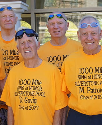 Vi at Silverstone’s unofficial swim team, the Silver Foxes