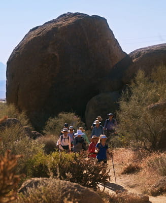Trekkers take a hike together near Scottsdale.