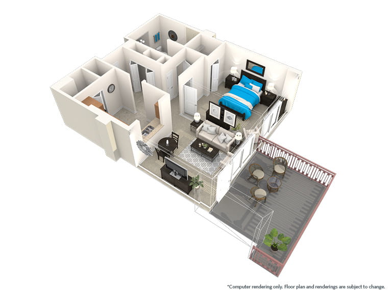 Mariposa - 826 square feet - 1 Bed, 1 Bath