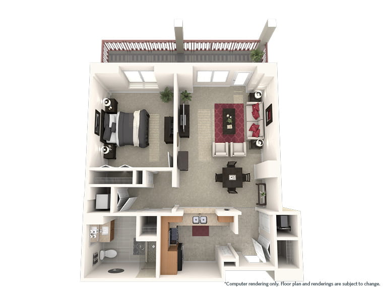 Mariposa - 826 square feet - 1 Bed, 1 Bath