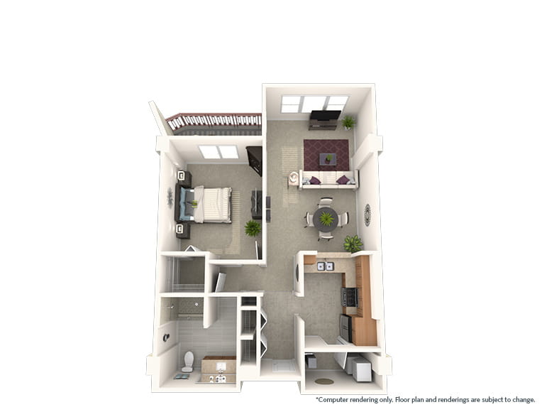 Mariposa - 826 square feet - 1 Bed, 1 Bath