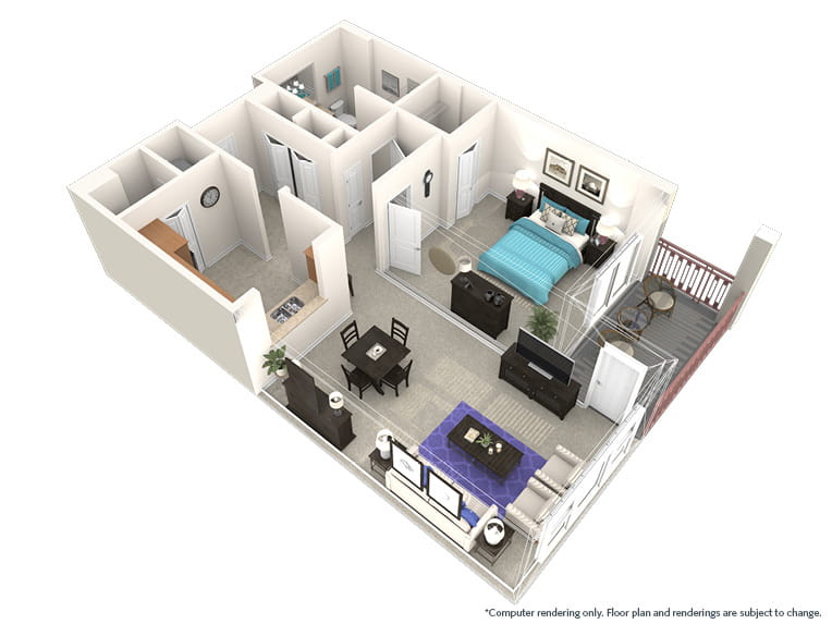 Mariposa - 826 square feet - 1 Bed, 1 Bath