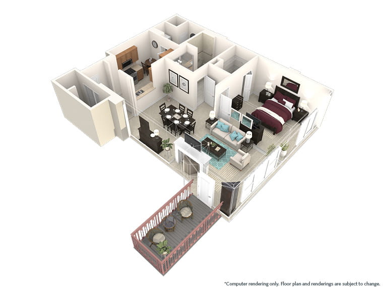 Mariposa - 826 square feet - 1 Bed, 1 Bath