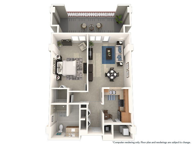 Mariposa - 826 square feet - 1 Bed, 1 Bath