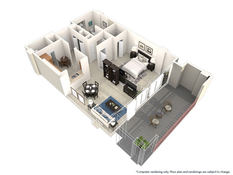 Mariposa - 826 square feet - 1 Bed, 1 Bath