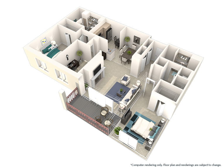 Mariposa - 826 square feet - 1 Bed, 1 Bath