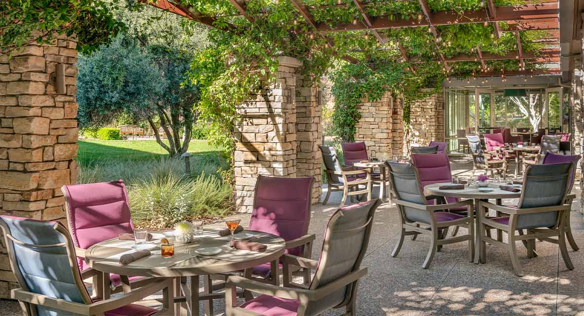 Vi at Palo Alto patio. 