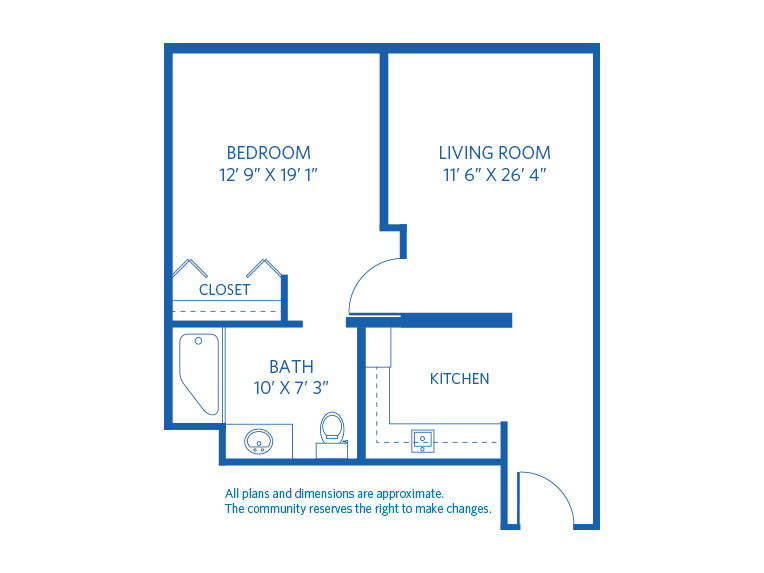 Vi at Palo Alto Assisted Living Lone Cypress floor plan. 