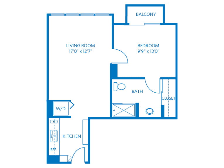 Perla - 639 square feet - 1 Bed, 1 Bath