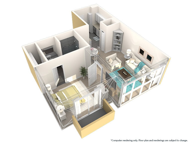 Perla - 639 square feet - 1 Bed, 1 Bath