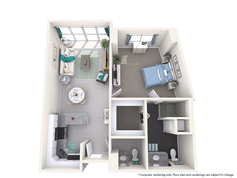 Botanica - 827 square feet - 1 Bed, 1.5 Bath